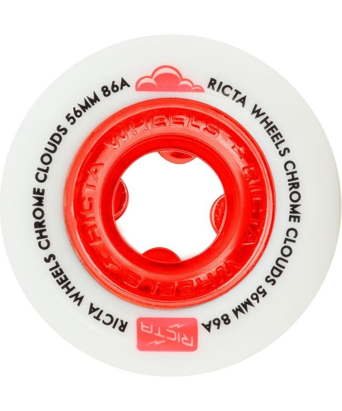 56MM CHROME CLOUDS WHEELS RED