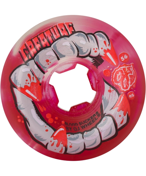 56MM DNA CURBSUCKERS BLOODSUCKERS RED CLEAR SWIRL 95A