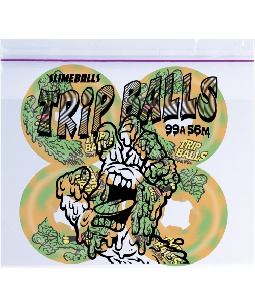 56MM FACE MELTER TRIP BALLS GREEN ORANGE SWIRL 99A