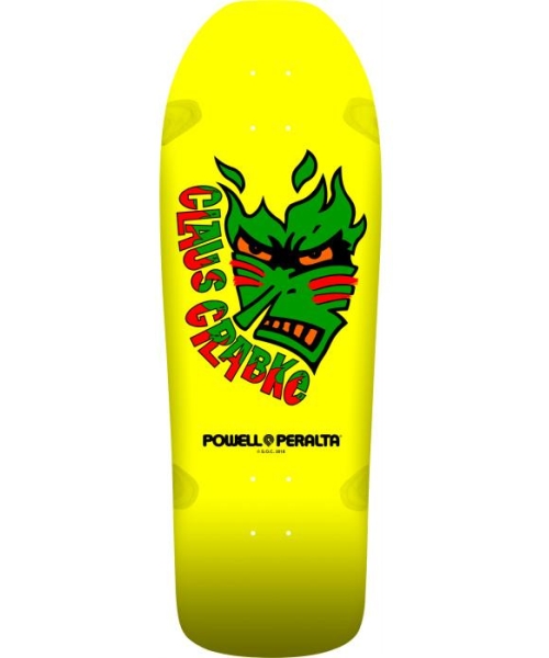 CLAUS GRABKE SKATEBOARD YELLOW - 10.25 X 30.5