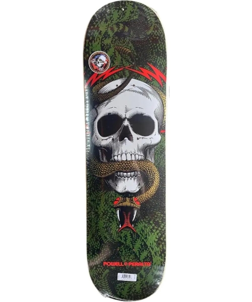 DECK SKULL & SNAKE BIRCH 8.25 BLACK/GREEN