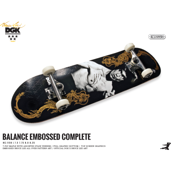 Bruce Lee ╳ DGK - BALANCE (EMBOSSED) DECK